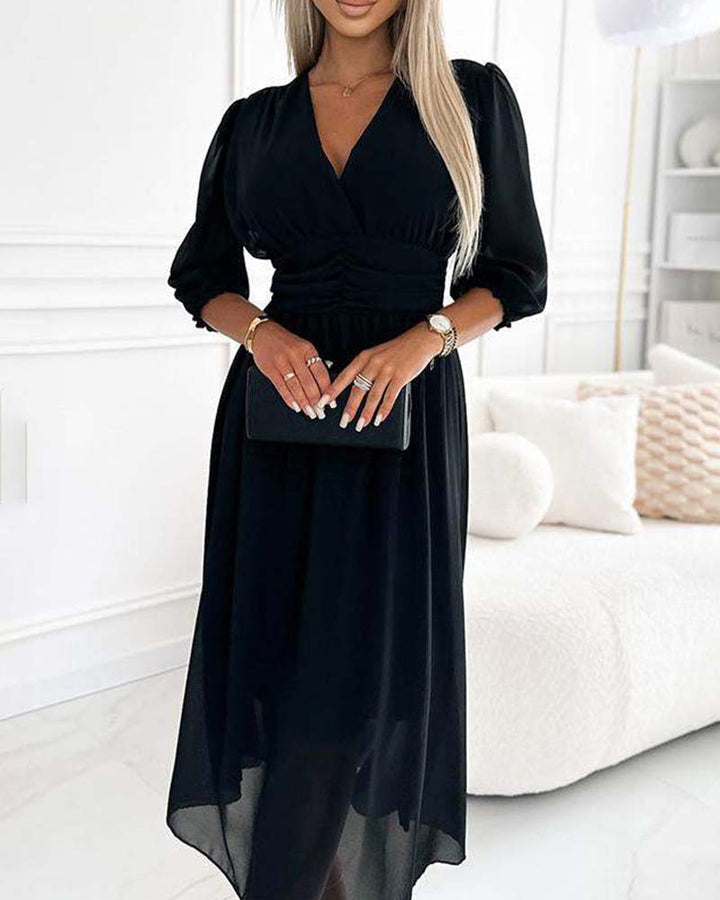 Elodie - Elegant Waist-Cinch Midi Dress