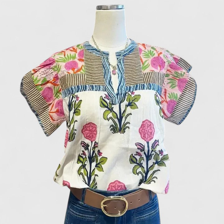 Elarion™ | Embroidered Comfort Blouse