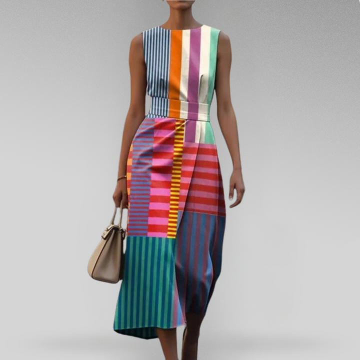 Lorella™ | Printed Sleeveless Midi Dress