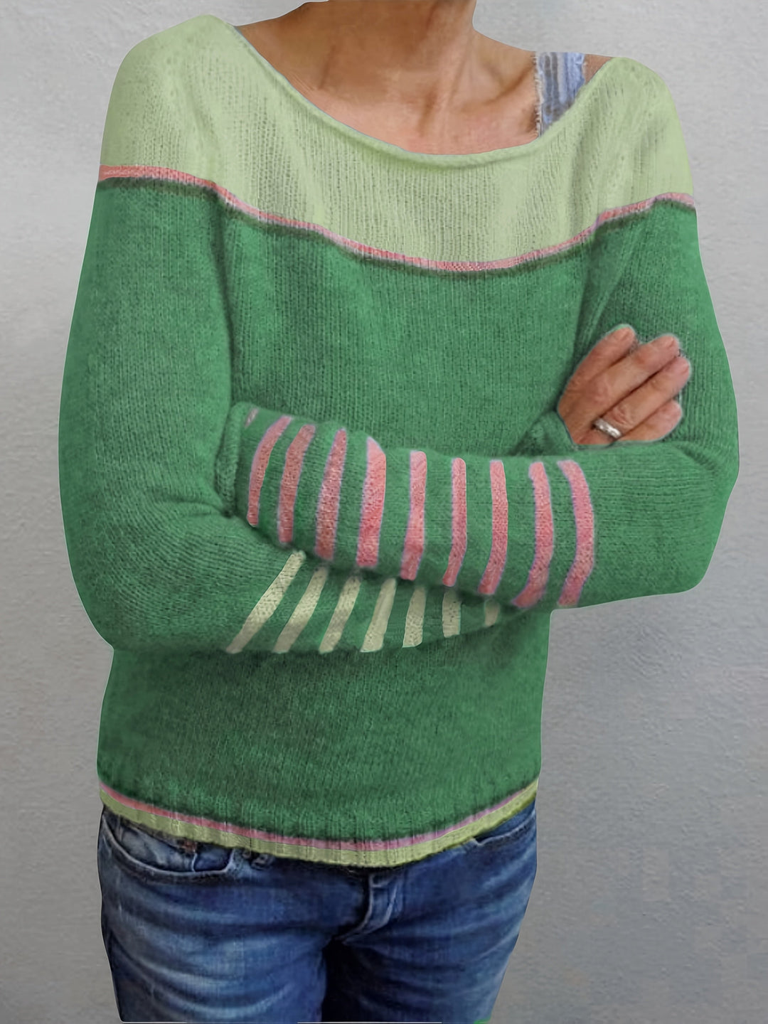 Katharina™ | Long Sleeve Striped Sweater