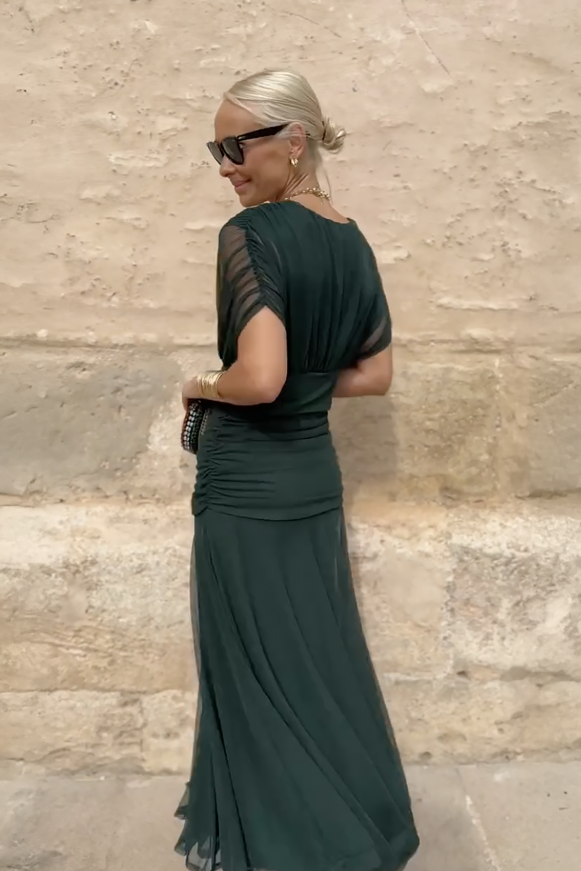 Deborah™ | V-Neck Party Maxi Dress