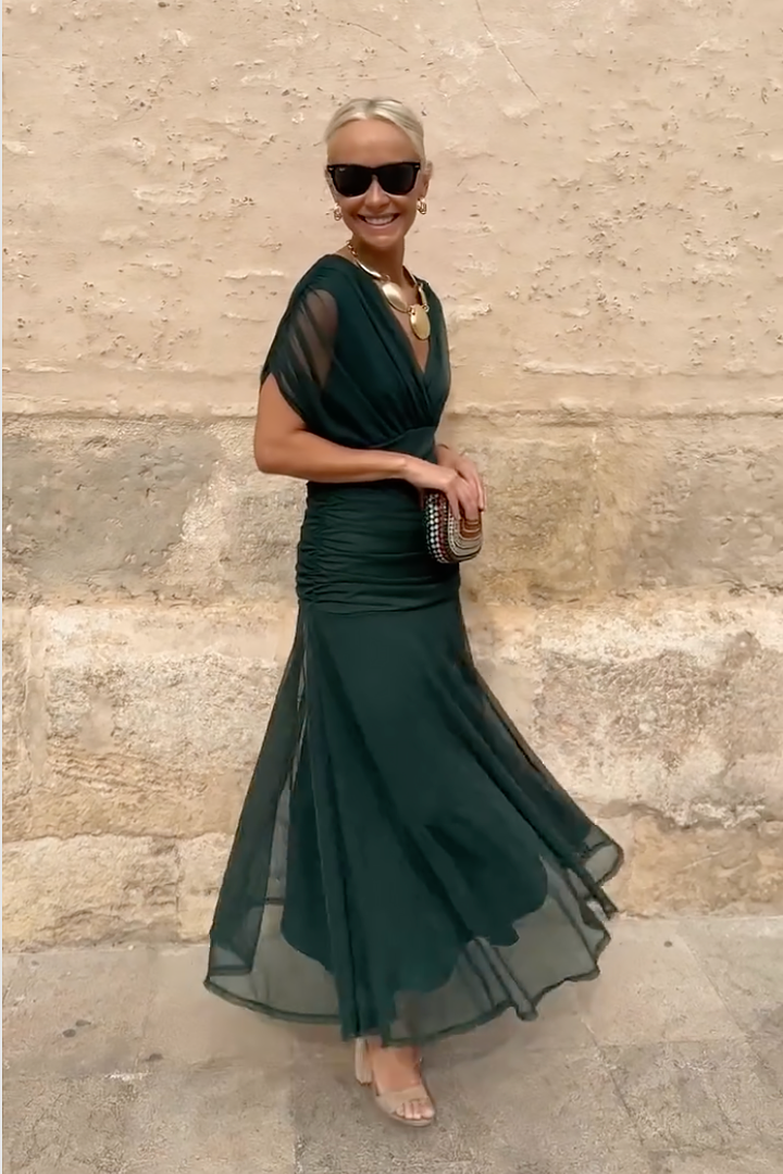 Deborah™ | V-Neck Party Maxi Dress
