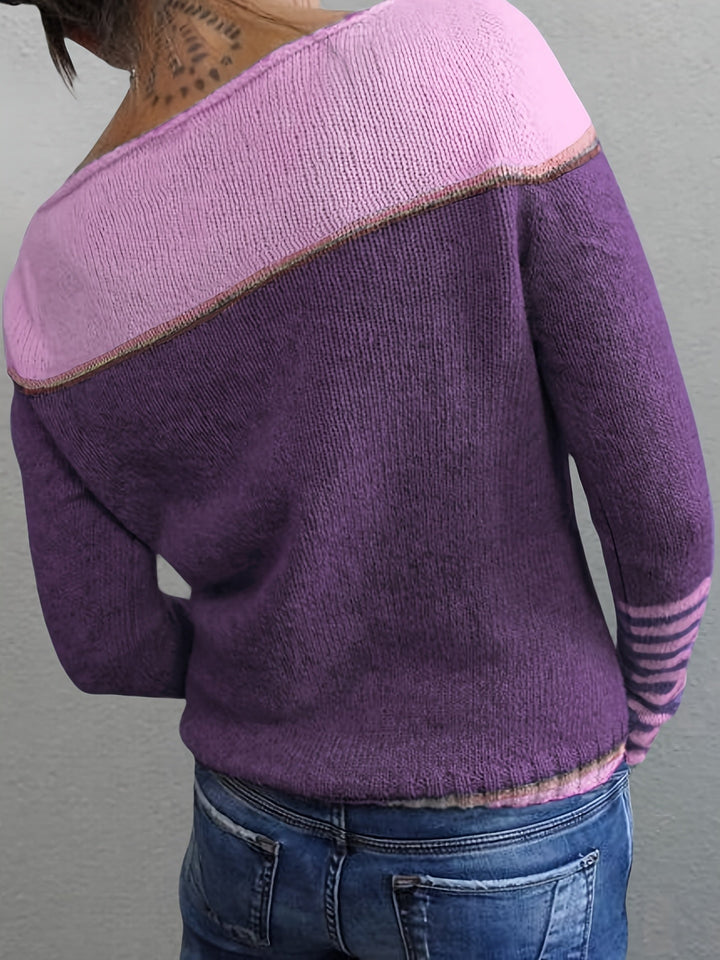 Katharina™ | Long Sleeve Striped Sweater