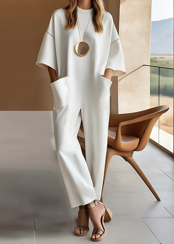 Elizina™ – Stylish Half Sleeve Loose Jumpsuit