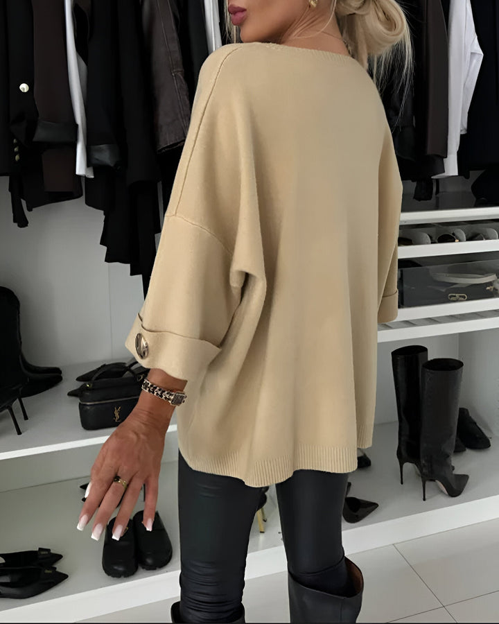 Sandra | Round Neck Knitted Sweater