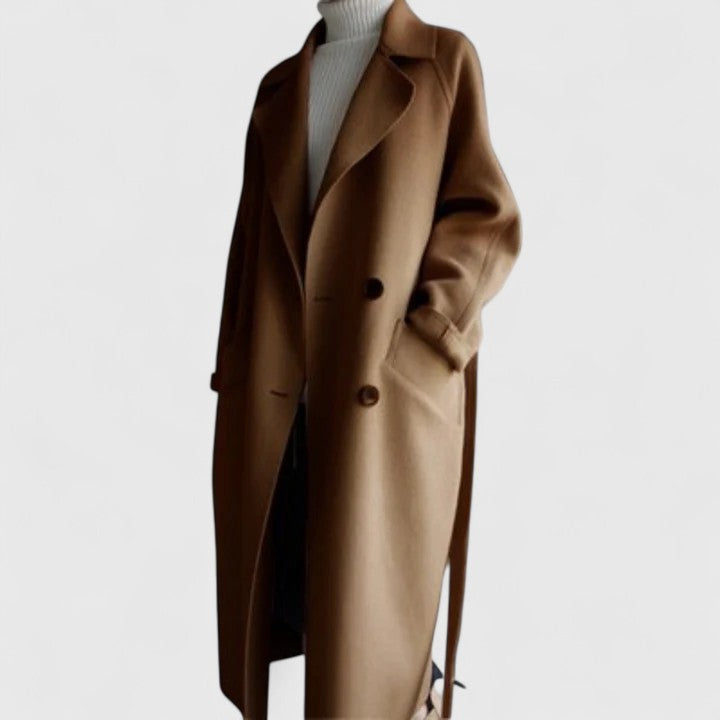 Women's Elegant Coat in Beige, Brown or Black