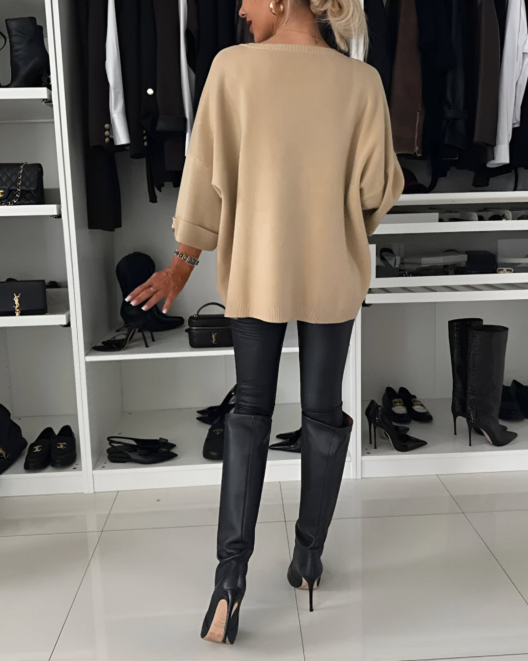 Sandra | Round Neck Knitted Sweater