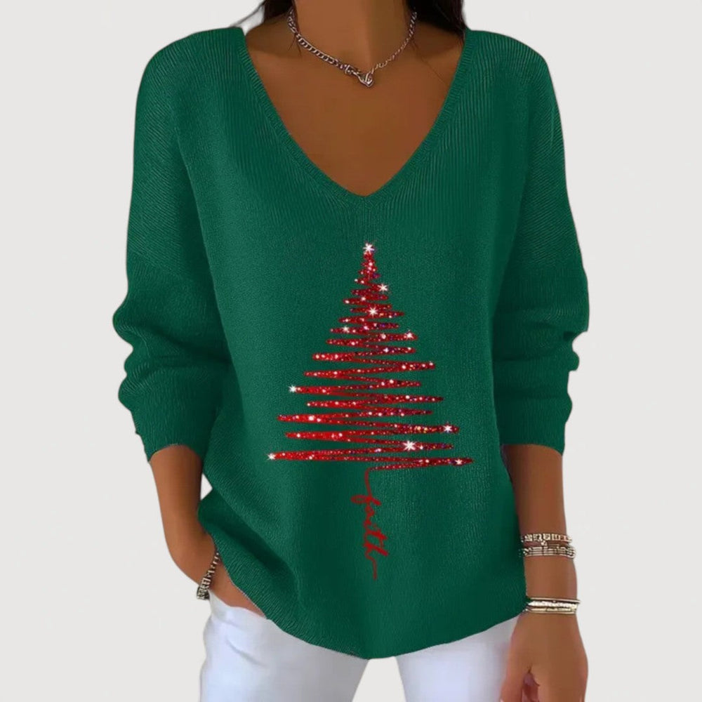 Women's Christmas Knit Top in Six Colors