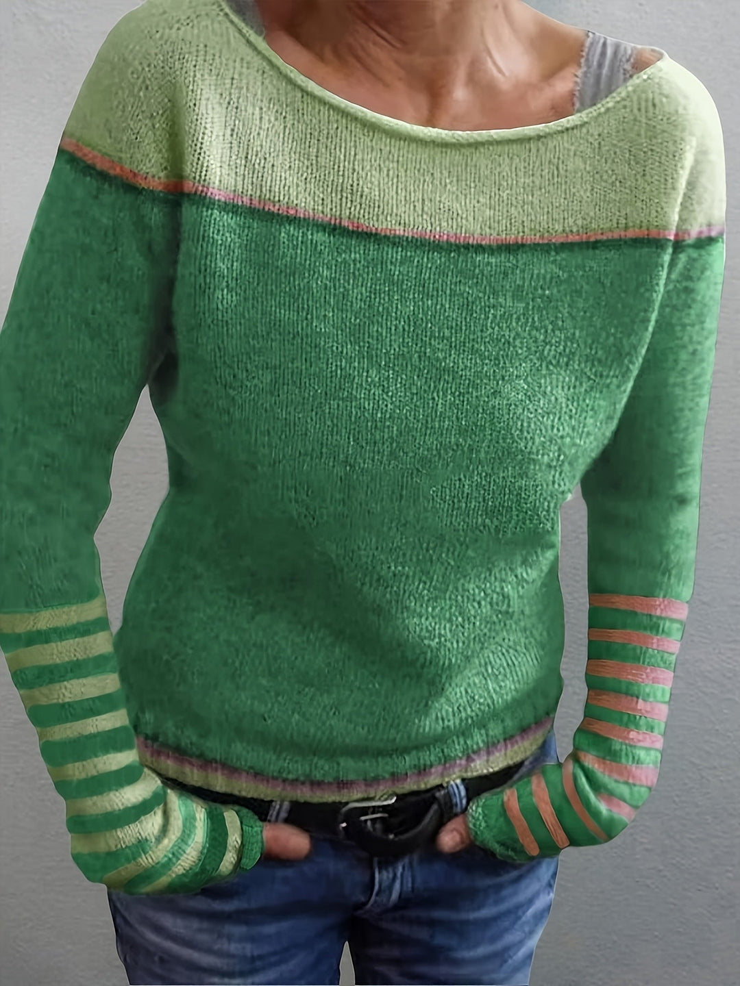 Katharina™ | Long Sleeve Striped Sweater