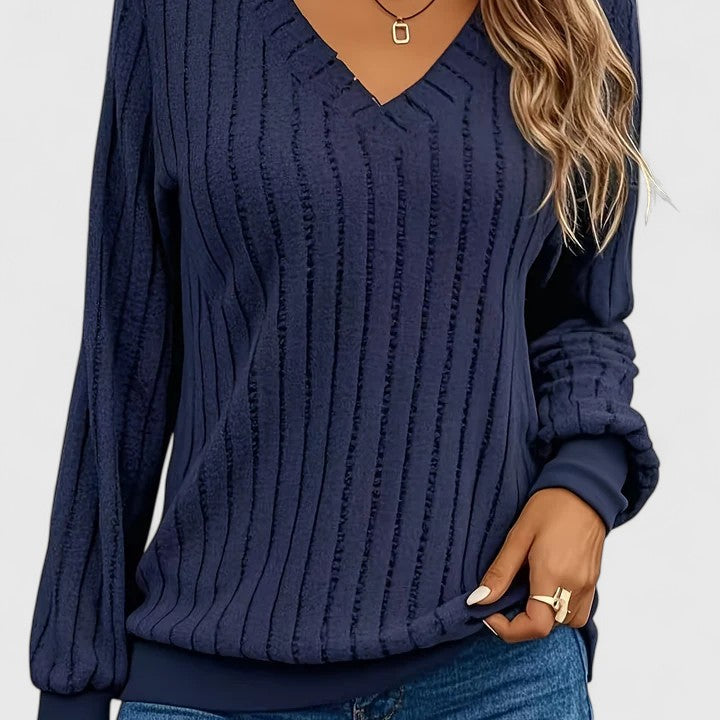 Women's Comfortable Sweater in Green and Two Blues