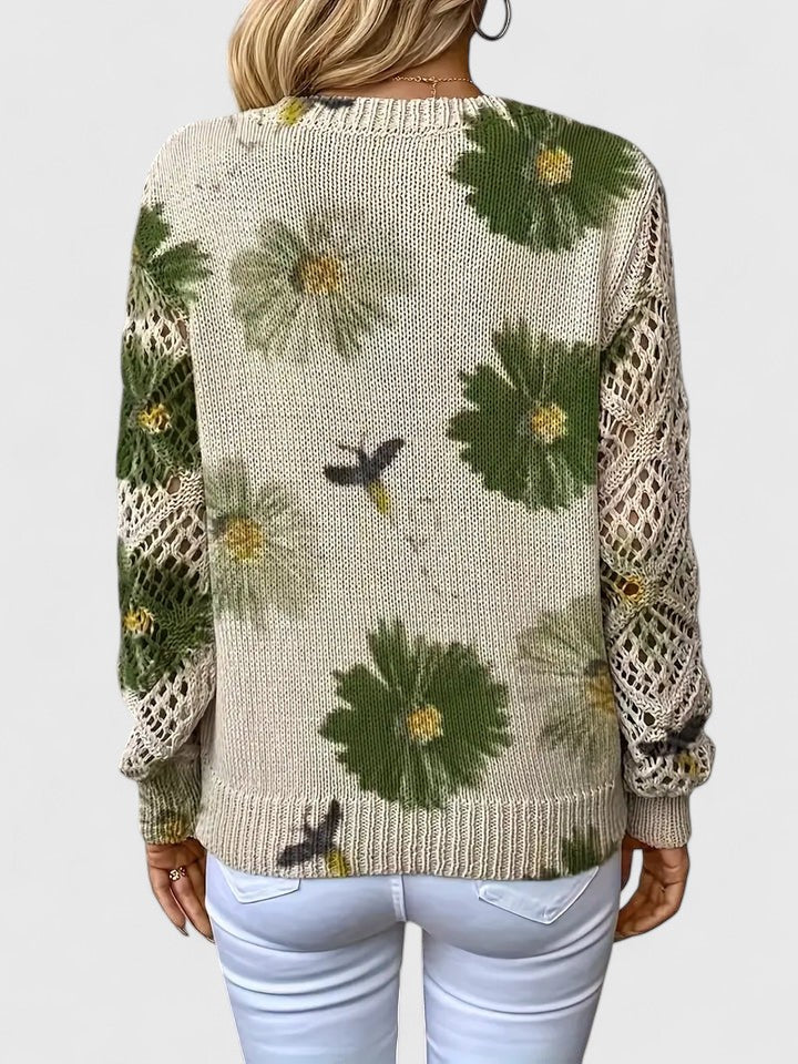 Cynthia | Elegant sweater with floral pattern