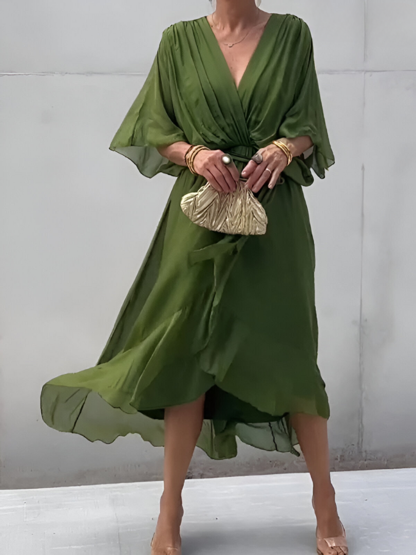 Alicea - Elegant Irregular Summer Maxi Dress