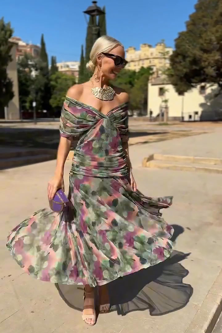 Deborah™ | V-Neck Party Maxi Dress