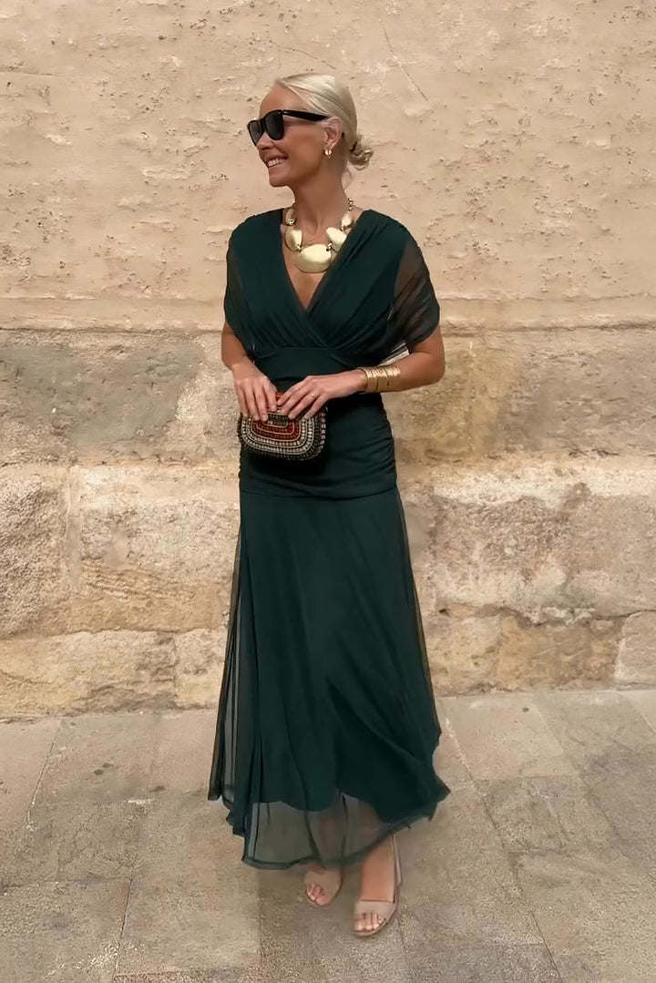 Deborah™ | V-Neck Party Maxi Dress