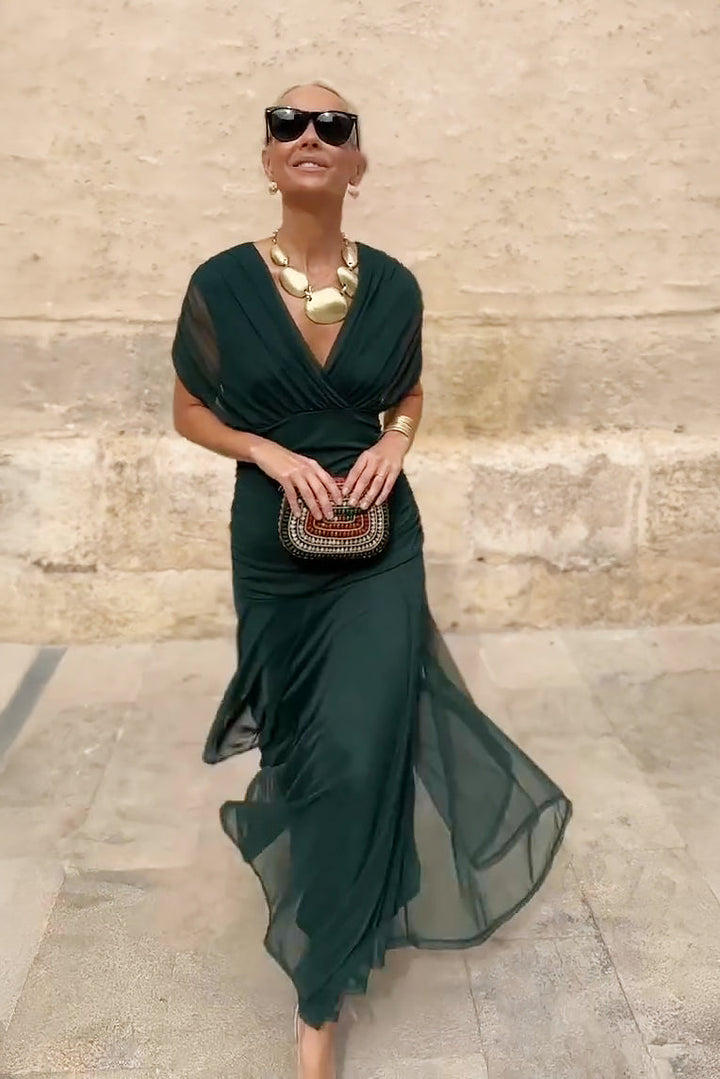 Deborah™ | V-Neck Party Maxi Dress