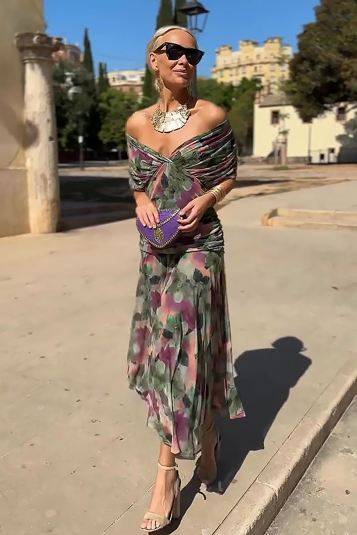 Deborah™ | V-Neck Party Maxi Dress