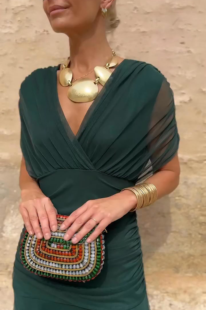 Deborah™ | V-Neck Party Maxi Dress