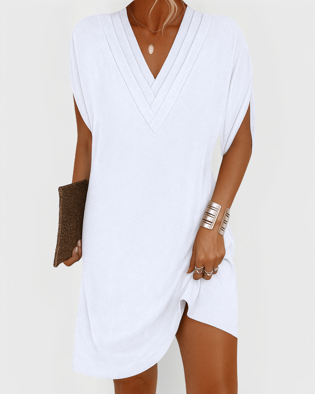 H&R™ | V-Neck Casual Mini Dress