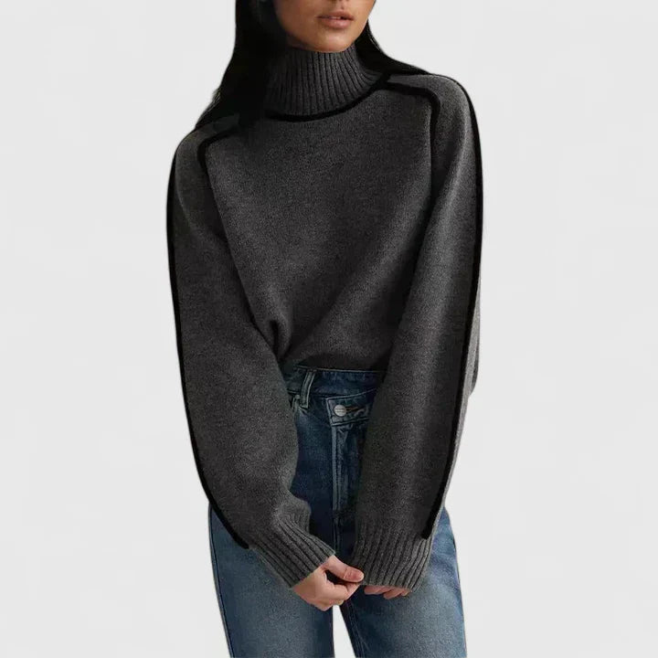 Women's Elegant Sweater in Brown or Gray