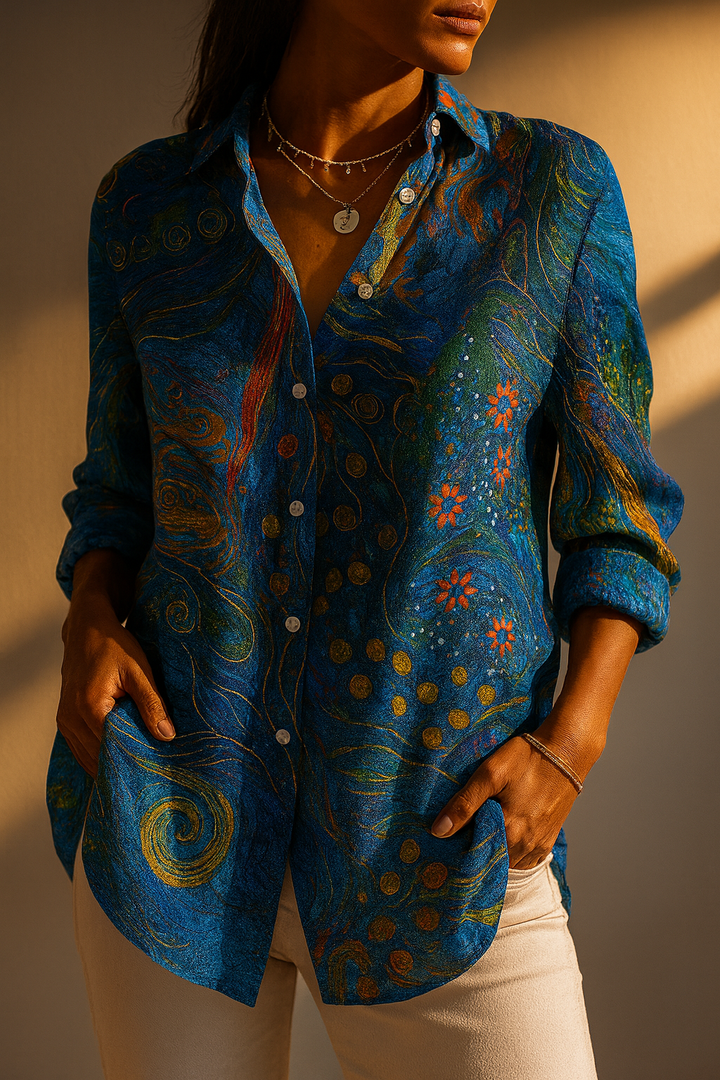 Marisa™ | Vibrant Artistic Blouse