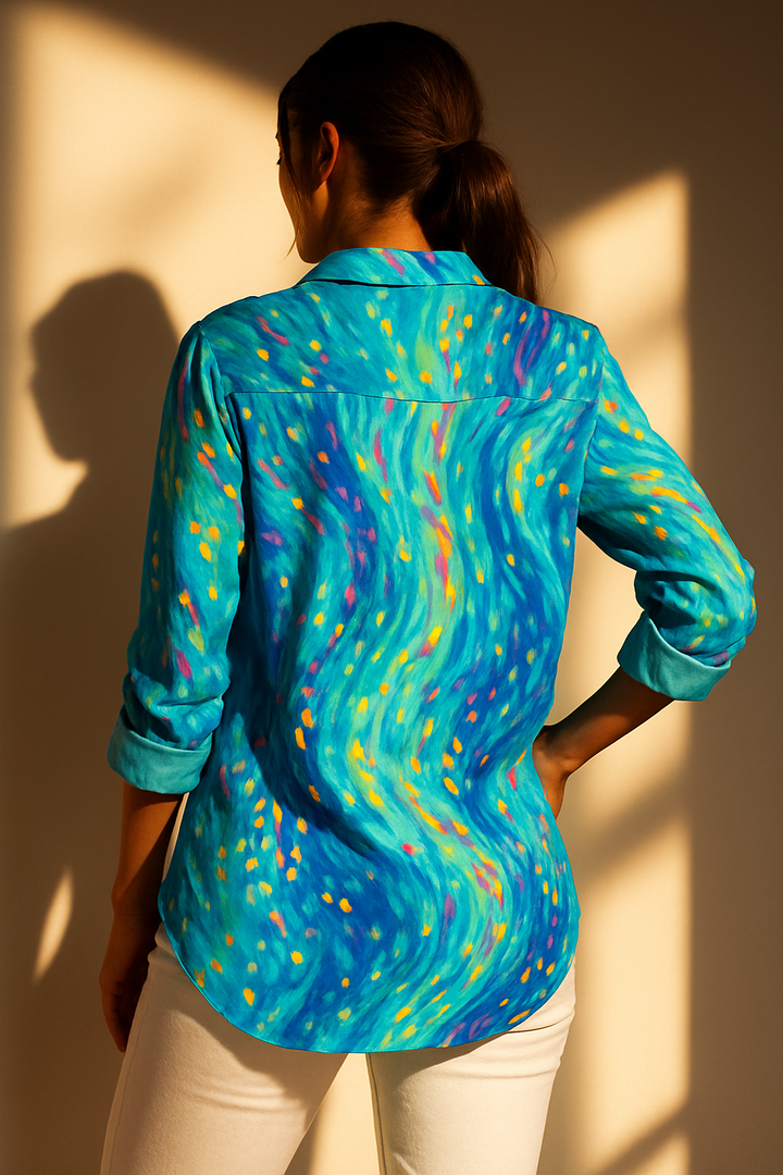 Laureen™ | Artistic Color Flow Blouse