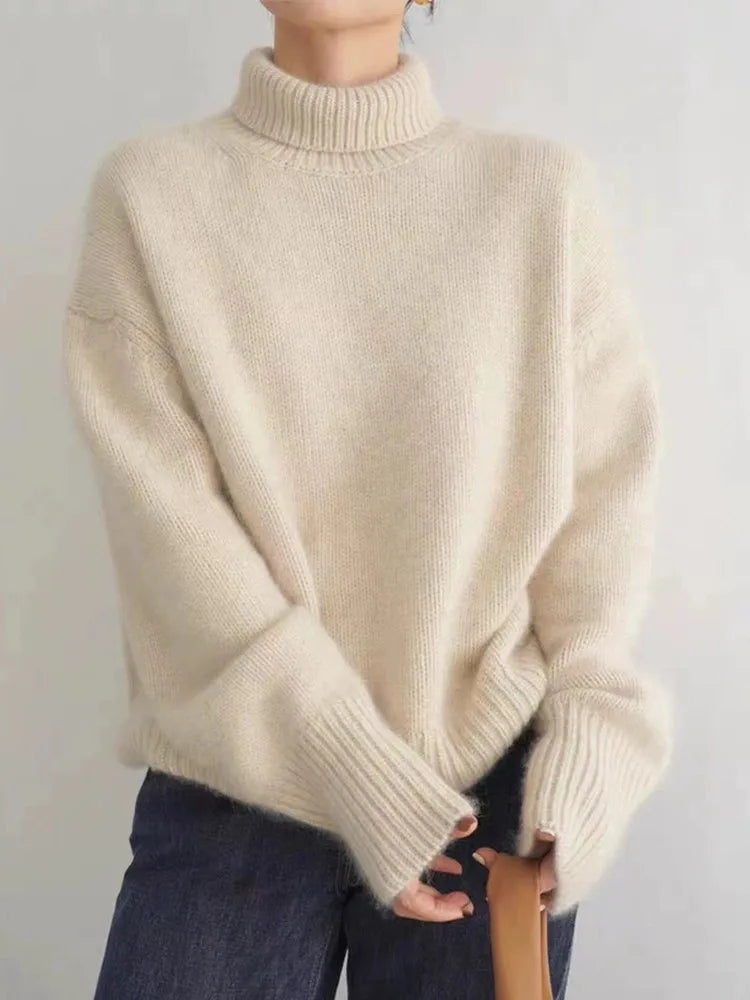 Women's Elegant Sweater in Beige, Gray or Khaki