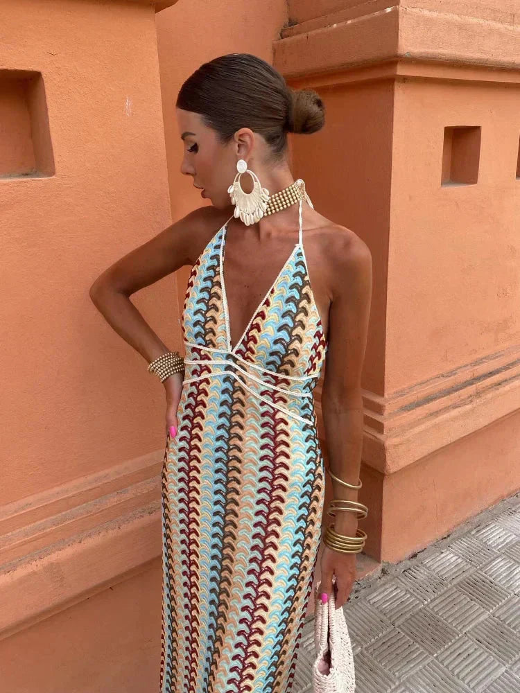 Varya - Elegant V-Neck Backless Summer Gown