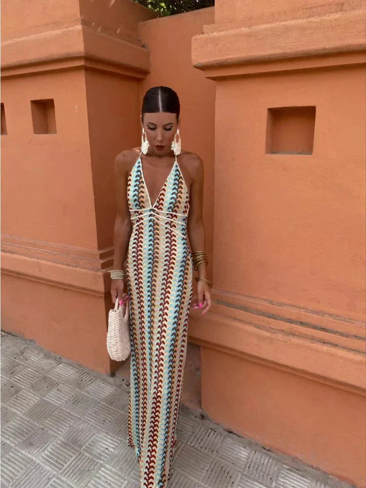 Varya - Elegant V-Neck Backless Summer Gown