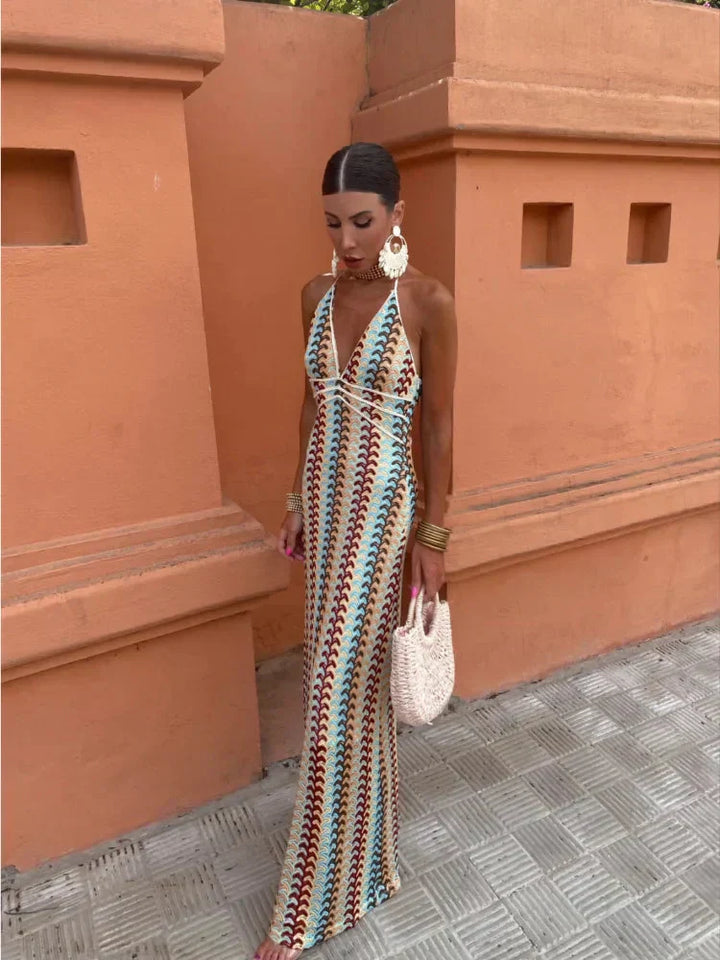 Varya - Elegant V-Neck Backless Summer Gown