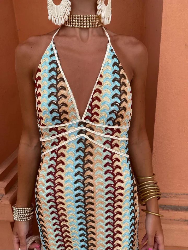Varya - Elegant V-Neck Backless Summer Gown