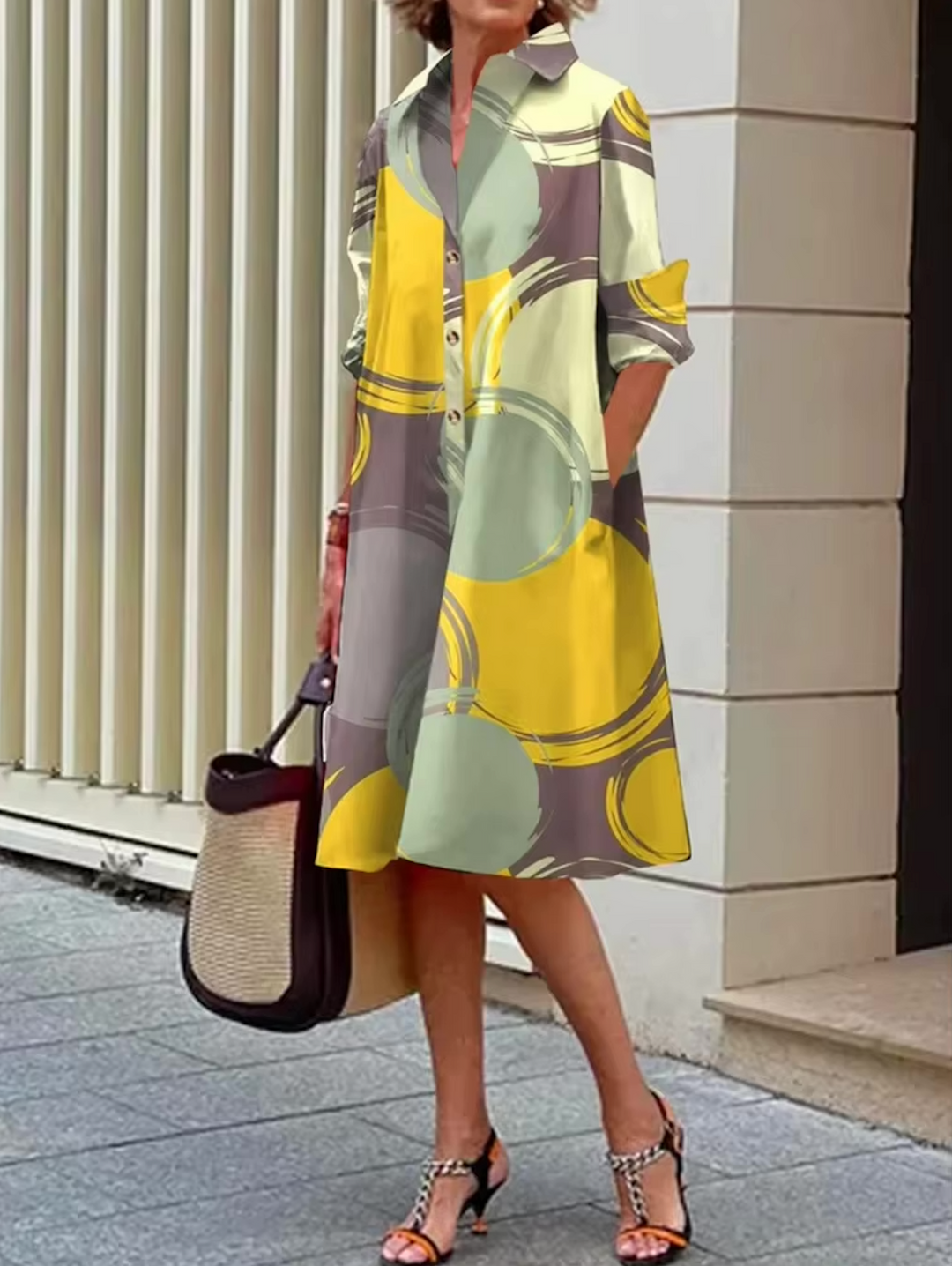 Paige™ | Geometric  Midi Dress