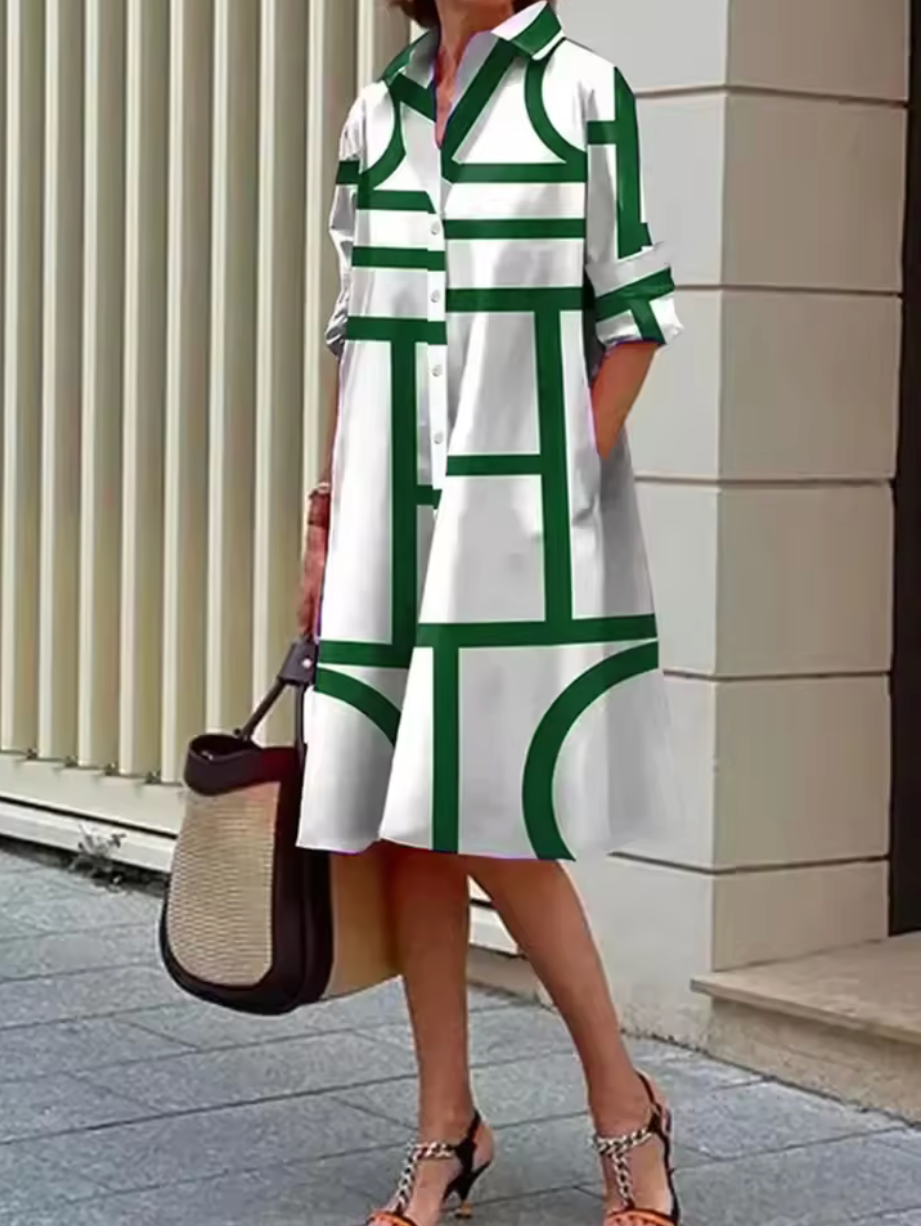 Paige™ | Geometric  Midi Dress