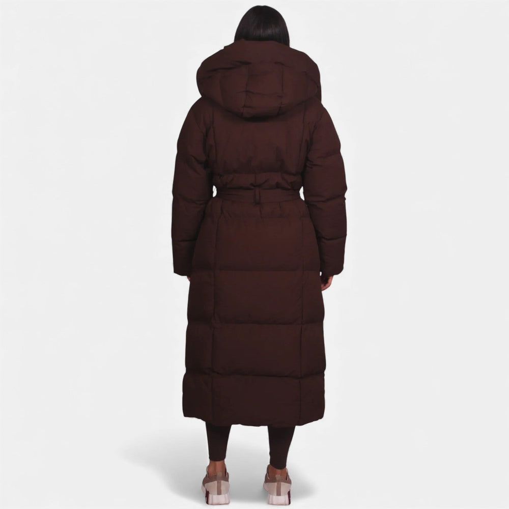 Women's Long Belted Puffer Coat