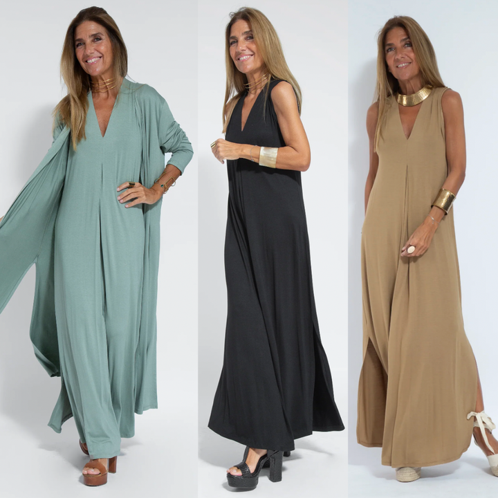 Kendall - Solid Color Summer Maxi Dress