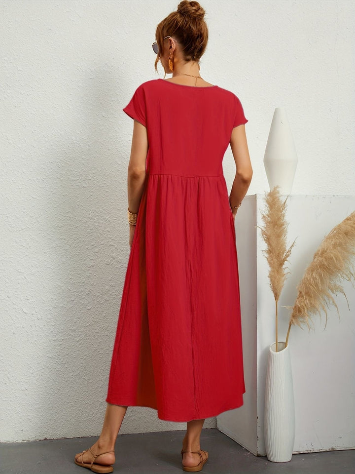 Kimber - Casual O-Neck Midi Dress