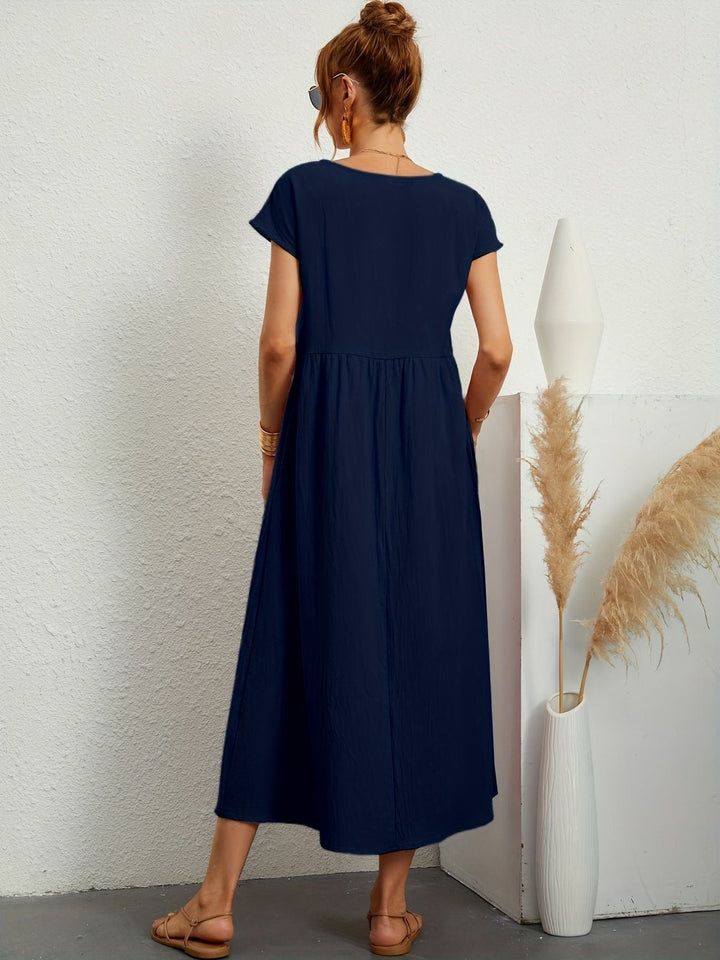 Kimber - Casual O-Neck Midi Dress