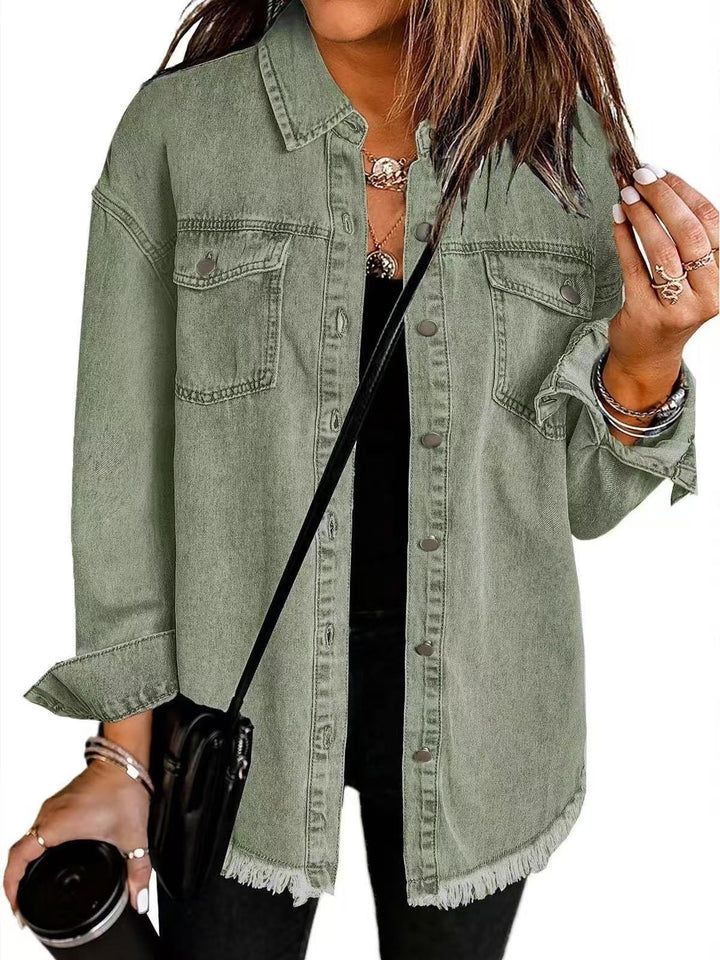 Jolien™ | Long Sleeve Denim Jacket With Pockets