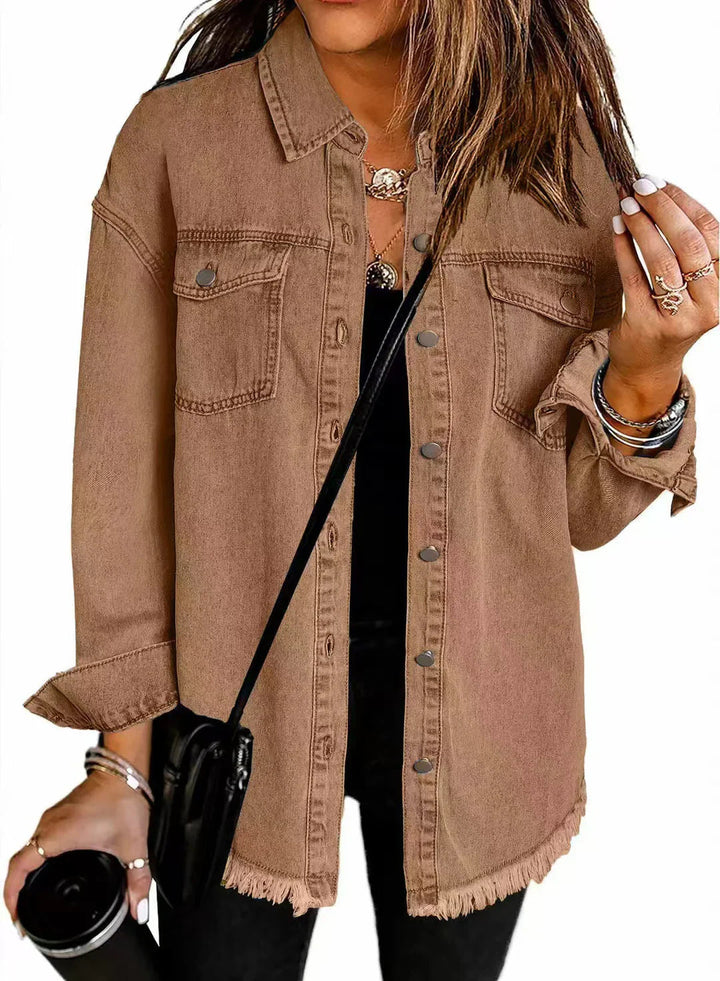 Jolien™ | Long Sleeve Denim Jacket With Pockets