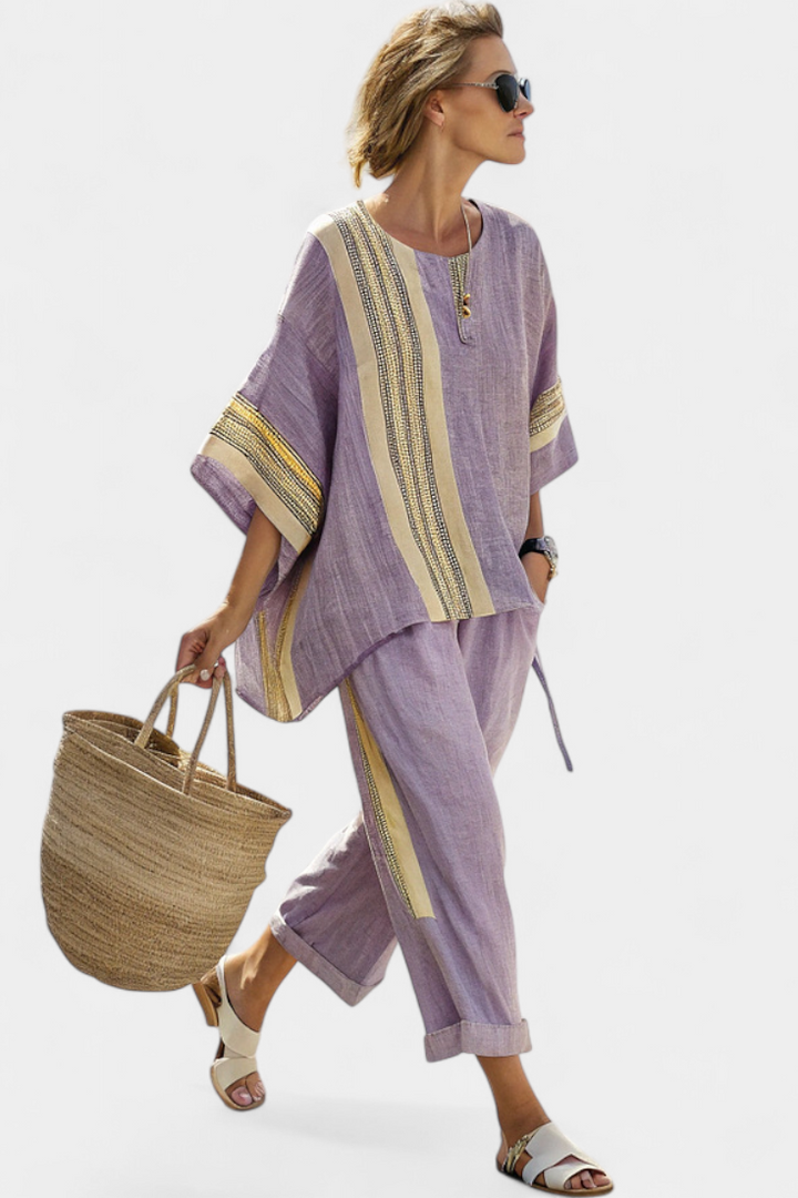 Elena™ | Ethnic Bamboo Linen Set