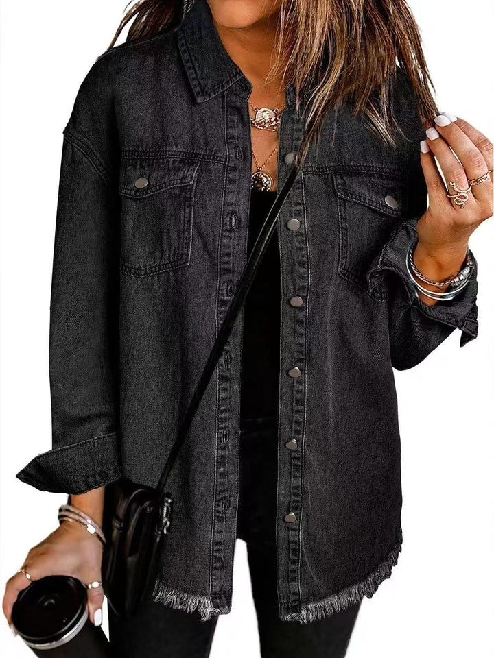 Jolien™ | Long Sleeve Denim Jacket With Pockets