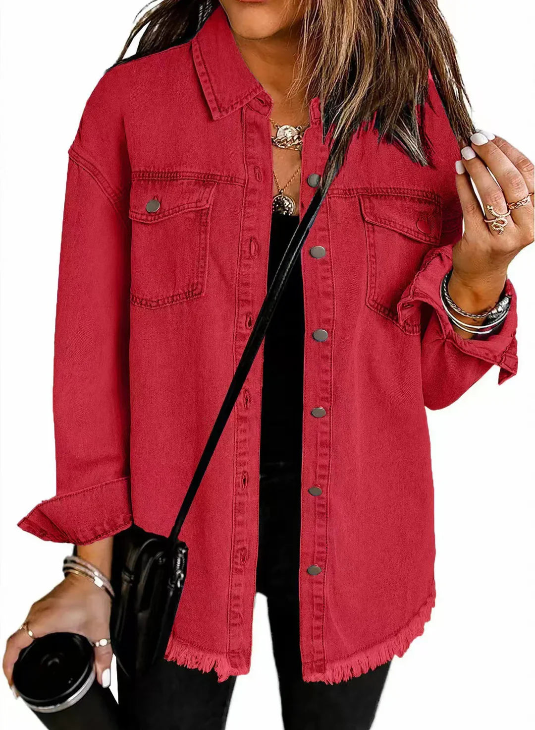 Jolien™ | Long Sleeve Denim Jacket With Pockets