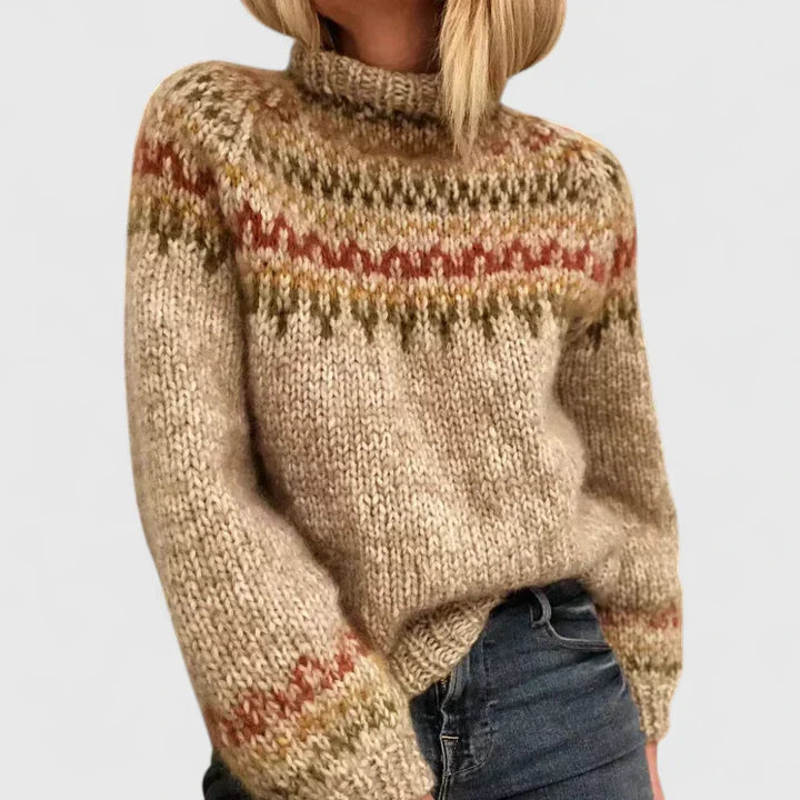 Women's Sophisticated Sweater in Camel or Gray