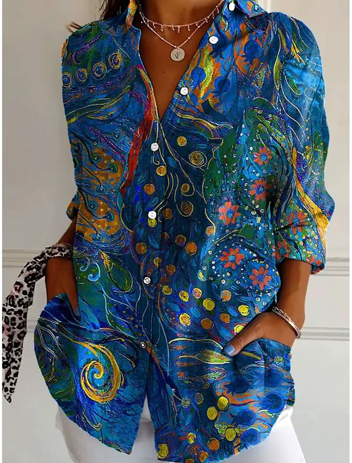 Marisa™ | Vibrant Artistic Blouse