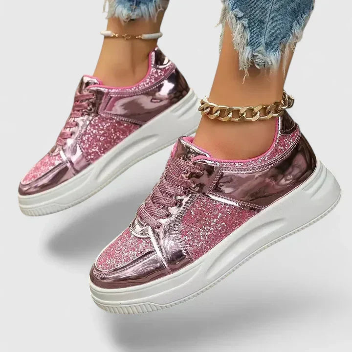 Women's Comfort Shoes in Silver, Gold, Black and Red