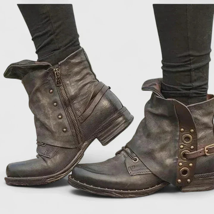 Women's Comfort Boots in Gray, Black and Brown
