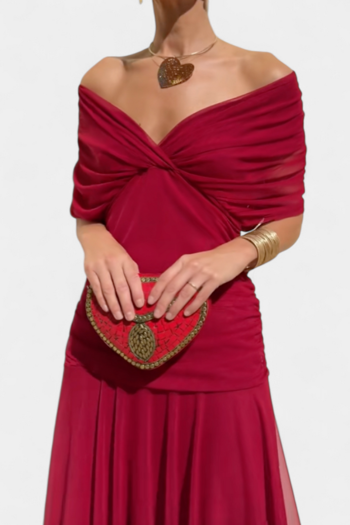 Dawn™ | Long Floral V-Neck Dress