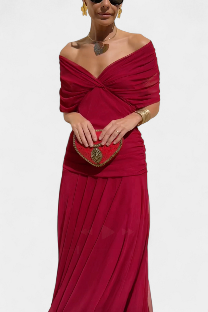 Dawn™ | Long Floral V-Neck Dress