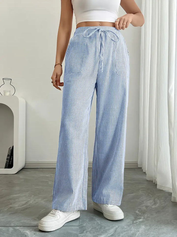 Alina™ | Elegant Striped Pants with Pockets