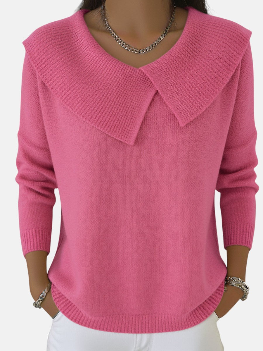 Women's Collared Sweater in Seven Soft Colors