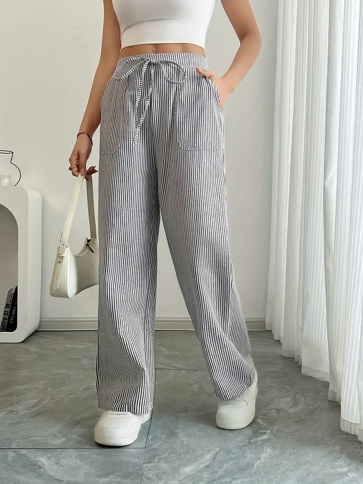 Alina™ | Elegant Striped Pants with Pockets